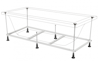 Акриловая ванна Berges Tari с каркасом 180x80см белый 050031