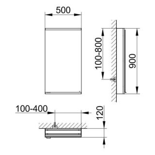 Зеркальный шкаф Keuco Royal Modular 800111051000100 50 см