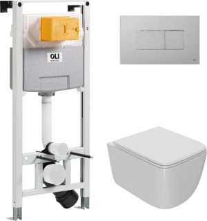 Комплект унитаза с инсталляцией Point Меркурий 879235pKA02+PN41831 с сиденьем Микролифт