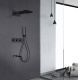Душевая система ABBER Wasser Kreis AF8150B с термостатом чёрный матовый