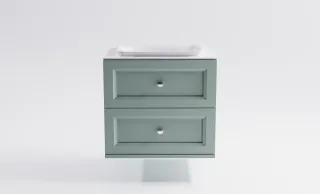 Тумба с раковиной Astra-Form Классик 4631177714283 80 см зелёный матовый