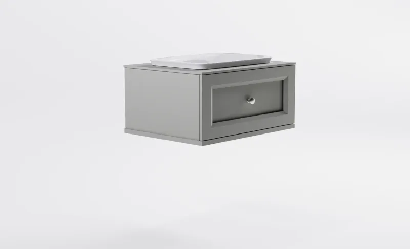 Тумба с раковиной Astra-Form Классик 4631177715501 80 см серый матовый