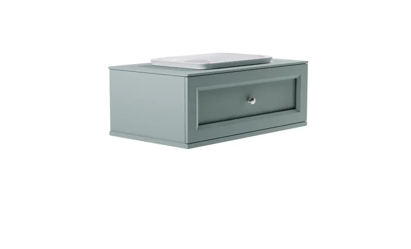 Тумба с раковиной Astra-Form Классик 4631177715549 90 см зелёный матовый