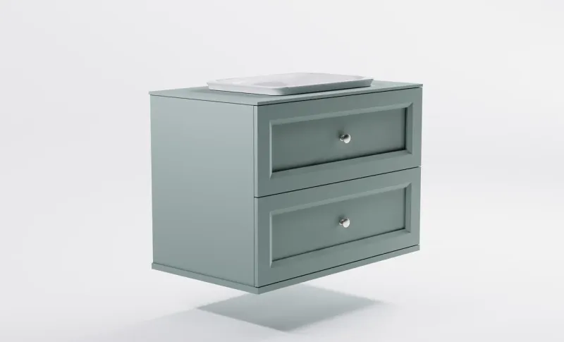 Тумба с раковиной Astra-Form Классик 4631177715785 90 см зелёный матовый