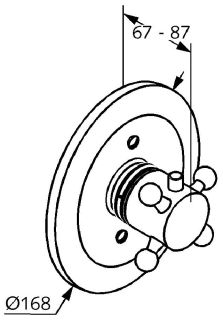 Встраиваемый смеситель для душа Kludi 1926 с термостатом позолоченный 517194520