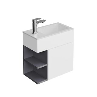 Тумба под раковину Kerama Marazzi Lato KMLACb50MDg0 50 см утренний серый/серый пыльный матовый