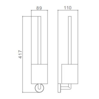 Ёршик настенный Raglo R320.10.09 графит