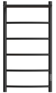 Полотенцесушитель электрический Point Афина PN04848PB с полкой 40x80см чёрный матовый