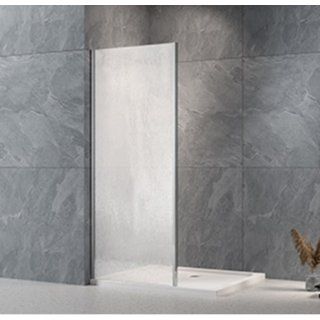 Боковая панель Veconi KP-12R, 1000x1950, хром, стекло дождь