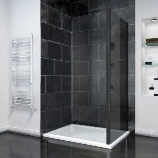 Боковая панель Veconi KP-14BT, 800x1950, черный матовый, стекло тонированное