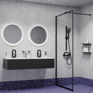 Смеситель для раковины IDDIS Twist Push Control TWIBLBTi01 чёрный матовый