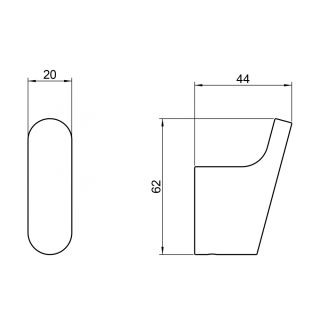 Крючок Timo Luiro 18411/03 чёрный матовый