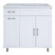 Напольная тумба под раковину Misty Купер 90см правая с бельевой корзиной белый