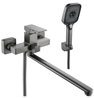 Смеситель для ванны Shevanik S9622T оружейная сталь