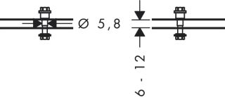 Комплект креплений для двустороннего монтажа на стекле Hansgrohe Universal Accessories 42841000