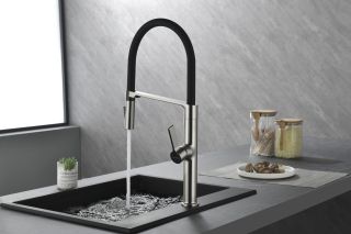 Смеситель для кухни Paulmark Barrel Ba214029-BS нержавеющая сталь