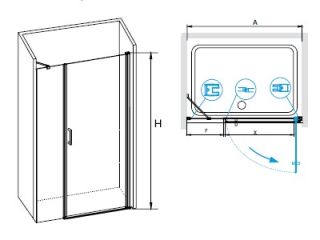 Душевая дверь RGW LE-08 1400х1950