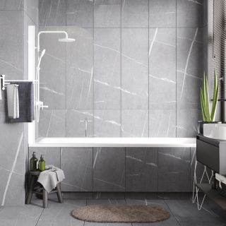 Шторка на ванну Wasserkraft Leine 80x140см 35P01-80WHITE Fixed белый