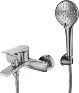 Смеситель для ванны с душем Lemark Bronx LM3714GM графит