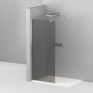 Душевая перегородка CEZARES LIBERTA-L-1-90-120-GR-Cr кронштейн 120см