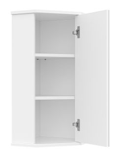 Зеркальный шкаф Misty Лилия угловой 34см белый