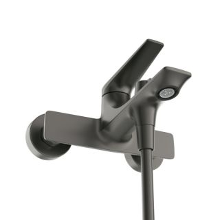 Смеситель для ванны и душа CEZARES LINER-VD-GM оружейная сталь