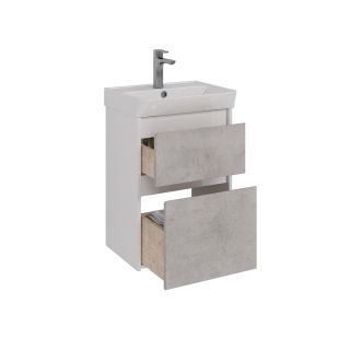 Тумба под раковину Lemark Combi LM03C50T-Beton 50 см белый глянец