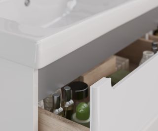 Тумба под раковину Lemark Buno LM04B100T 100 см белый глянец