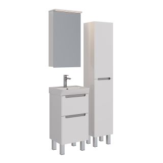 Шкаф-колонна Lemark Buno LM04B35P 35 см подвесной белый глянец