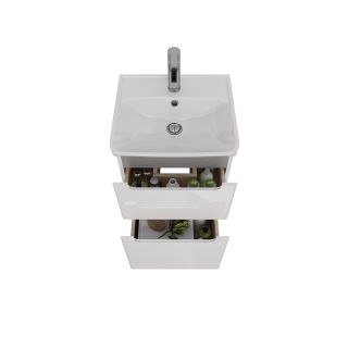 Тумба под раковину Lemark Buno LM04B45T 45 см белый глянец