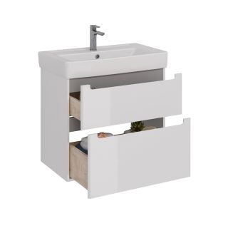 Тумба под раковину Lemark Buno LM04B80T 80 см белый глянец