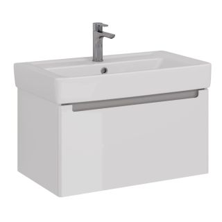 Тумба под раковину Lemark Buno mini LM05BM80T 80 см белый глянец