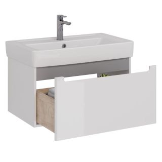 Тумба под раковину Lemark Buno mini LM05BM80T 80 см белый глянец