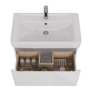 Тумба под раковину Lemark Buno mini LM05BM80T 80 см белый глянец