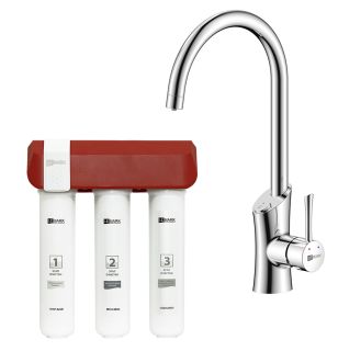 Смеситель для кухни Lemark LM3072C086 с фильтром для очистки жесткой воды Optima защита от накипи хром