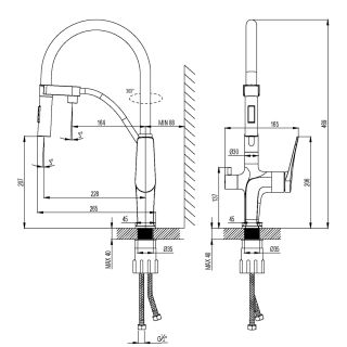Смеситель для кухни Lemark LM3074C086 с фильтром для очистки жесткой воды Optima защита от накипи хром