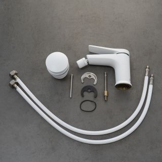 Смеситель для биде Lemark Bronx LM3708MW с донным клапаном белый