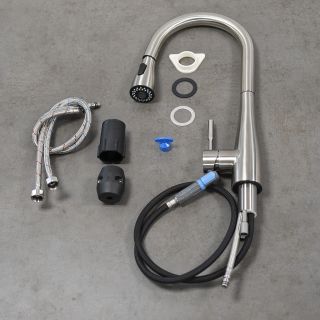 Смеситель для кухни Lemark Expert LM5084S с выдвижным изливом хром