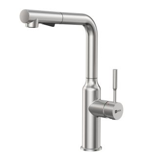 Смеситель для кухни Lemark Expert LM5085S с вытягивающимся поворотным изливом сталь