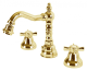 Смеситель для биде на три отверстия, золото Cezares LORD-BBS2-03/24
