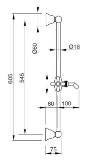Душевой гарнитур Cezares LORD-SD-01-M хром