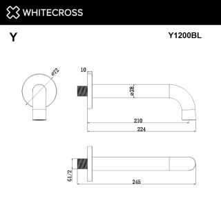 Излив настенный WHITECROSS Y1200CR хром