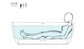 Ванна из искусственного камня Salini Luce S-Stone 100121MRH 170x85см RAL снаружи