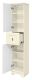 Напольный шкаф - пенал Misty Лувр 35см левый слоновая кость