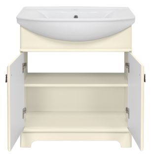 Напольная тумба под раковину Misty Лувр 65см слоновая кость