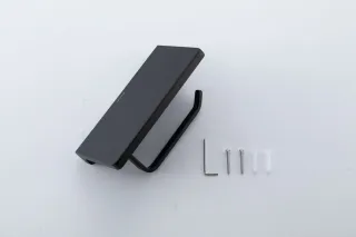 Держатель для туалетной бумаги Gappo G30803-6 с полочкой чёрный