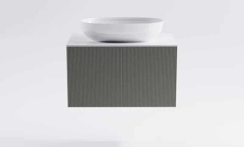 Тумба с раковиной Astra-Form М-40 4631177713545 80 см серый матовый