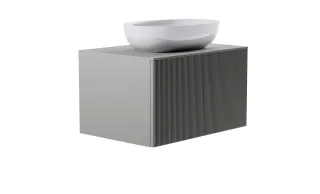 Тумба с раковиной Astra-Form М-40 4631177714764 80 см серый матовый