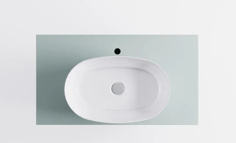 Тумба с раковиной Astra-Form М-40 4631177714832 90 см зелёный матовый