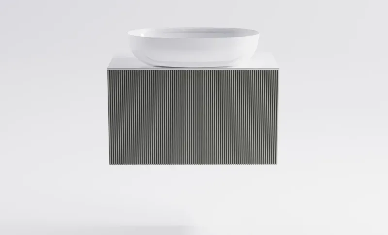 Тумба с раковиной Astra-Form М-40 Slim 4631177714542 80 см серый матовый